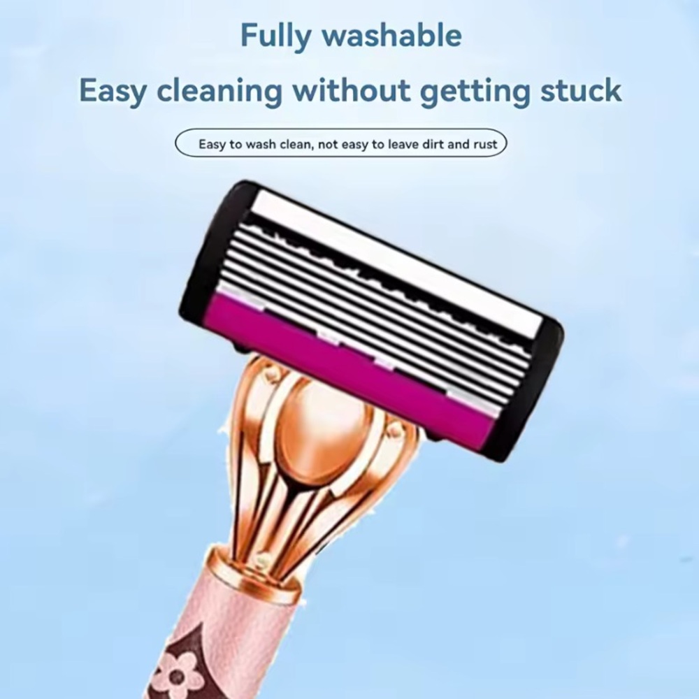 Pink Patterned Razor with 3 Replacement Cartridges - Picture 4 of 5